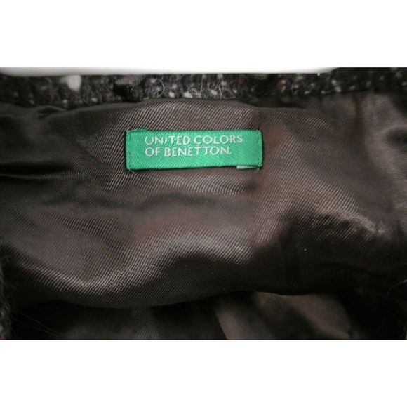 United Colors of Benetton Shrug Bolero Coat Tweed Cropped Brown Size 38 Ladies - Picture 8 of 12